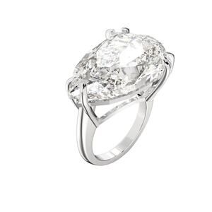 Swarovski Mesmera cocktail ring Trilliant cut, White, Rhodium plated Size USA 7